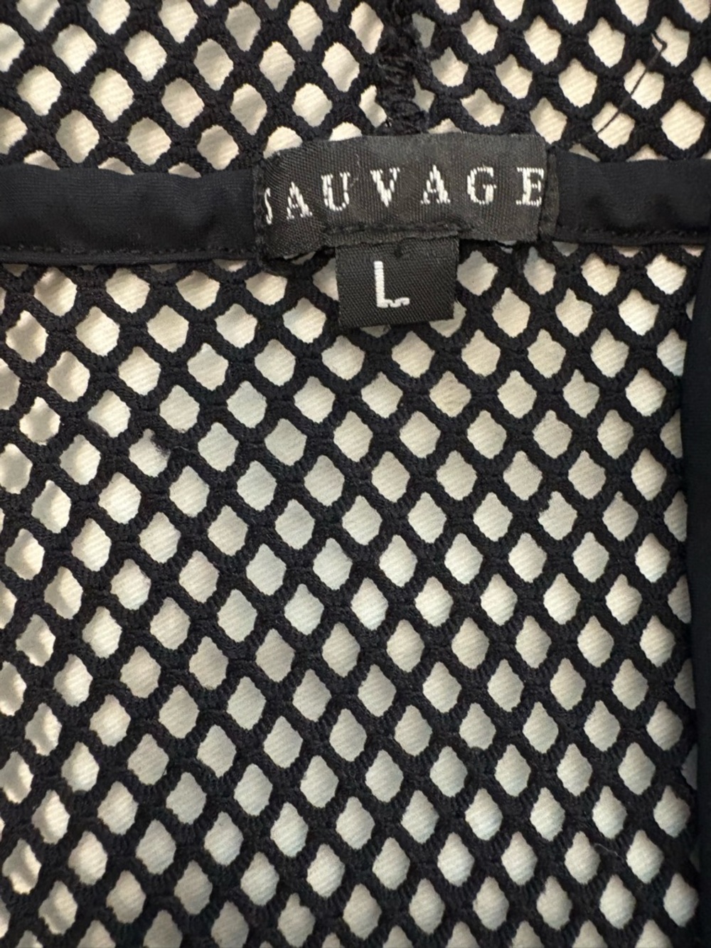 Sauvage Women’s Black Mesh Hoodie Cover-up Size Large - Picture 8 of 8